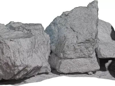 Realistic Rock Formation Pack Low-poly 3D model