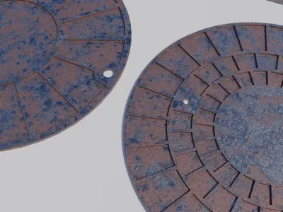 Metal Manhole Covers 3D Models 3D model