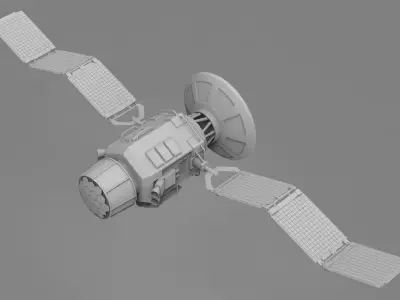 satellite highpoly spacecraft 3D model