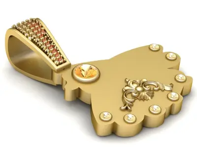3D BIRD GOLD PENDANT  3D print model