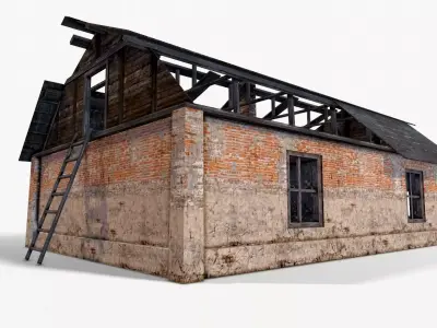 An Old House f Low-poly 3D model