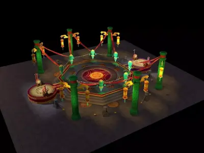 map arena lowpoly game Low-poly 3D model