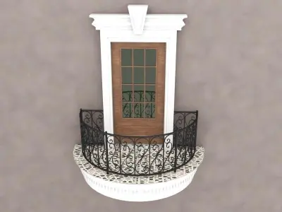 Balcony Door 2 3D model