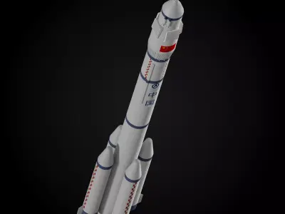 Long March 2F Rocket 3D model