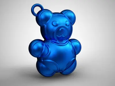 Bear Keychain 3D print model