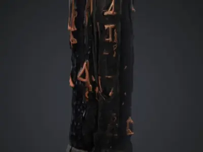 3 Arcane Candle Low-poly 3D model