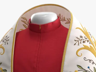  Religious Clergy Chasuble Traditional Red Gold 
