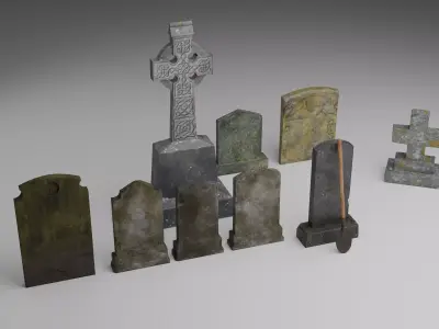 Graveyard Collection 3D Model Pack
