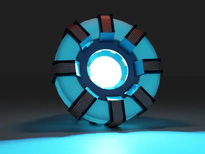 Iron Man Arc Reactor - Stylized 3D Model Low-poly 3D model