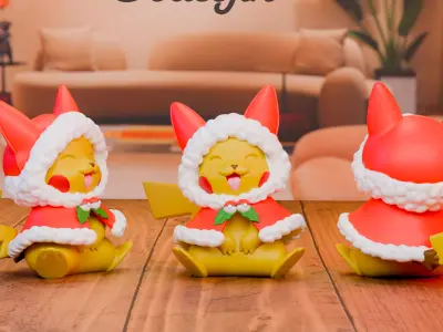 Navikanto Festivo II Pikachu  Eevee y Togepi  Free 3D print model