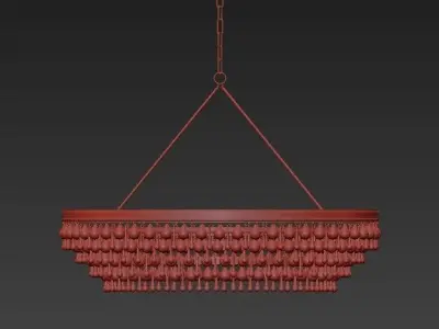 Calypso 8 Light Crystal Teardrop Chandelier 3D model
