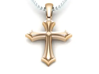 Light Gold Cross New Design  CP 43 3D print model