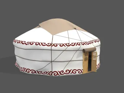 Yurt Kazakh Low-poly 3D model