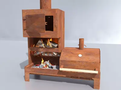 Old Outdoor Oven Free 3D model