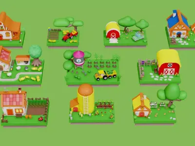 Stylish DIY Cottage Low-poly 3D model