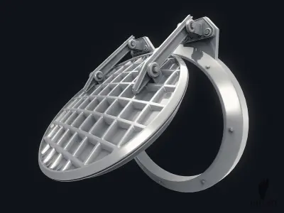 3D Sewer Gate Door Cover  3D model