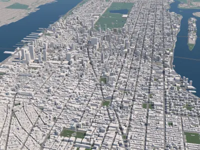 New York USA 3D Model City Map 3D model