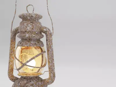 Decorative Colorful Lantern Lamp 3D model