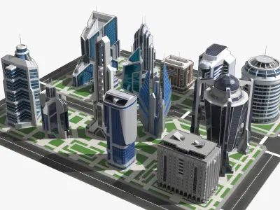  Futuristic Cityscape District 