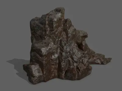 Rock Set Low-poly 3D model 5