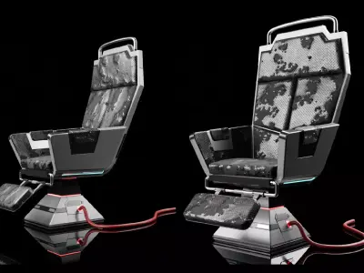 Sci-Fi Electronic Lab Chair Low-poly 3D model