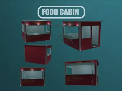 Food Cabin Low-poly 3D model