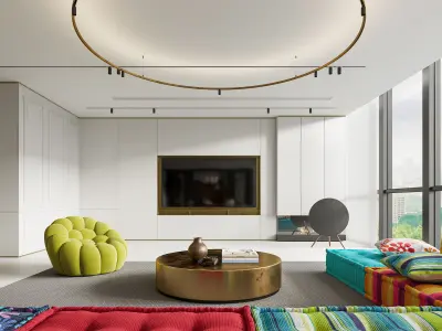    villa interior scenes 3D model order