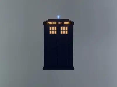 DOCTOR WHO - DAVID TENNANT TARDIS - Rogue Film Productions Low-poly 3D model