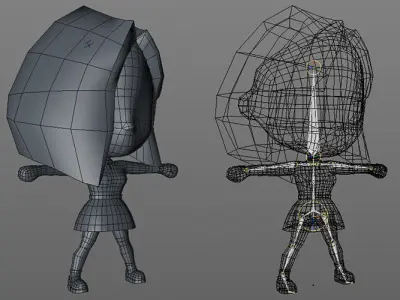 3D character - Nancy Low-poly 3D model