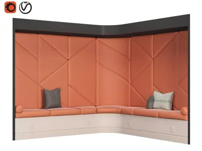 Restaurant and Office Lobi Seating 16 3D model