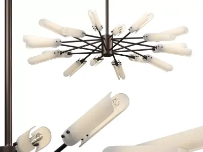 Platiere Circular Chandelier Low-poly 3D model