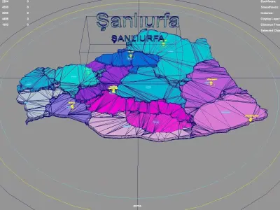 Sanliurfa  Southeastern Anatolia Region  Turkey map region 3D model