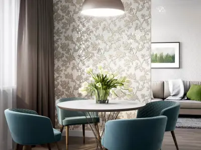 Champagne Floral Relief Wallpaper Texture