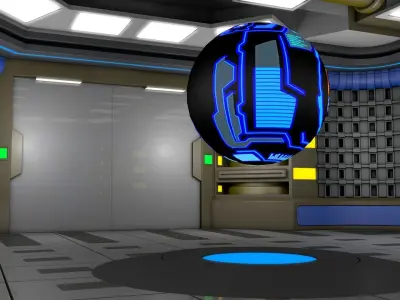 Sci Fi Interior 3D model 64