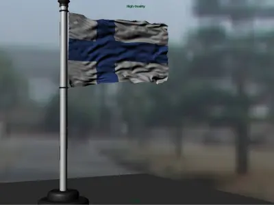 Finland flag 3D model