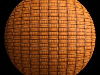 Wicker materials 14- PBR 4k by Sbsar Texture