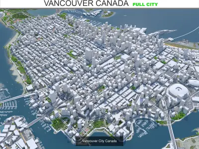 Greater Vancouver Cities 3D Model Pack