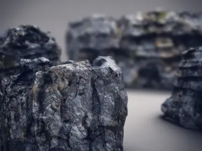 Rocks Stones set Low-poly 3D model buy