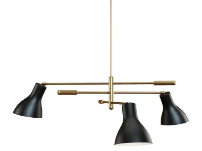 Crate and Barrel - Kace 3 Arm Chandelier 3D model