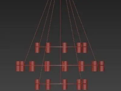NETTO modern chandelier 3D model