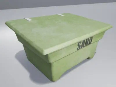 Sand reservoir box Low-poly 3D model