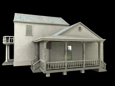 house Low-poly 3D model 19