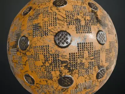 Weared Metal Plate PBR Seamless Texture