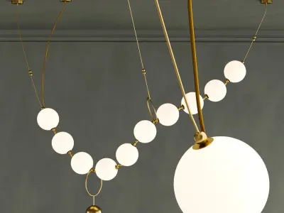 COCO Designer lamp made of glass balls 3D model