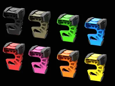 Door Stop on the Carabiner Low-poly 3D model