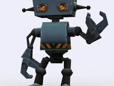 3DRT Chibii-robot 08 Low-poly 3D model