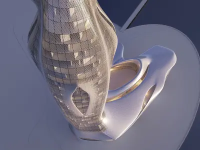 Futuristic building 41 3D model