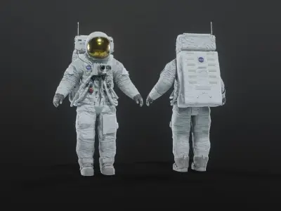  Apollo 11 A7L Spacesuit Rigged 