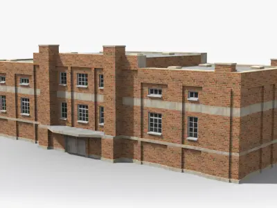 Factory xx12 Low-poly 3D model