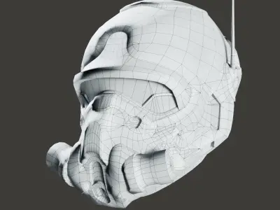 SciFi Helmet ver4 Low-poly 3D model